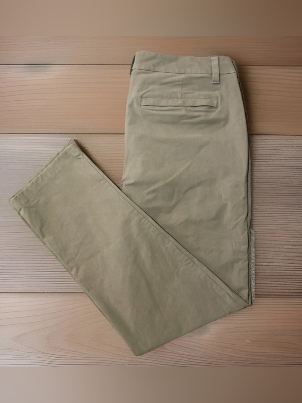 Lululemon ABC Pants Men 34x31 Beige Stretch Chino Athleisure Zip Pocket LM5AX5S